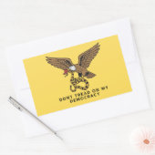 Don't tread on my democracy rechthoekige sticker (Envelop)