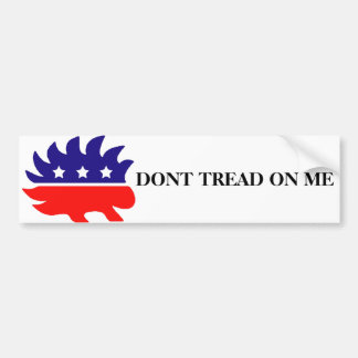 DONT TREAD OP ME Liberty Porcupine Bumpersticker
