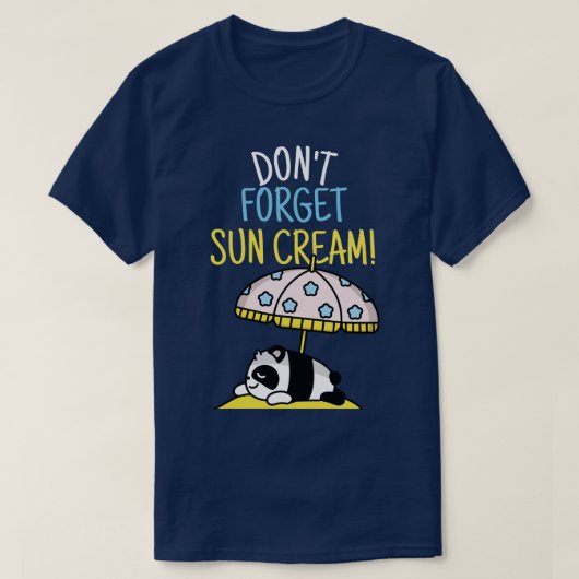 Dont Vergeet Sun Cream UV Awareness UV Safety 2 T-shirt (Design voorkant)