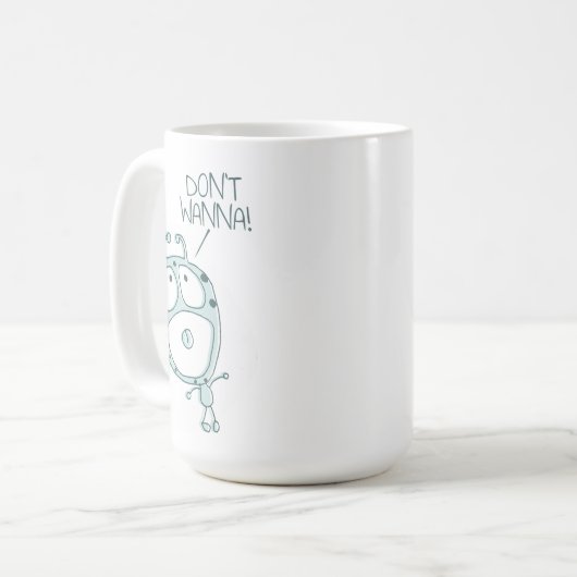 Don't Wanna - mignon Alien Monster Tantrum Mug (Devant gauche)
