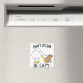 Don't Worry, Be Capy. Capybara Orange Unbothered Magneet (Insitu (Vaatwasser))