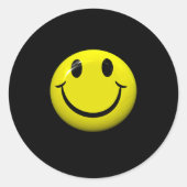 Dont Worry Be Happy Face  Ronde Sticker (Voorkant)