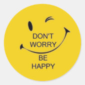 Don't Worry Be Happy Sticker | Motivational Quote (Devant)