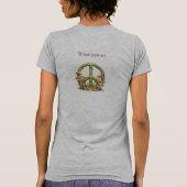 Don't Worry, Be Hippie Small Back Image  T-Shirt (Dos)