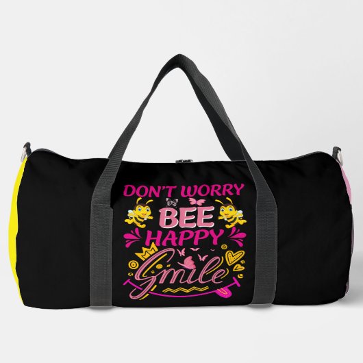Don't Worry Bee Happy Smile  Plunjezak (Voorkant)