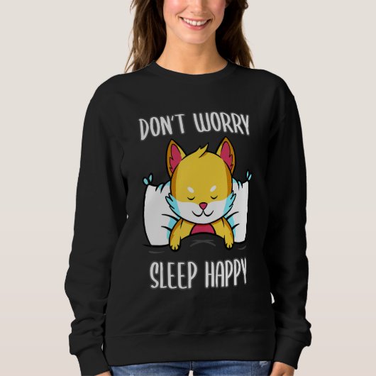 Don't Worry Sleep Happy! Pajamas with cute fox sle Trui (Voorkant)