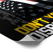 Don't You Dare Disrespect Our Flag  Poster (Hoek)