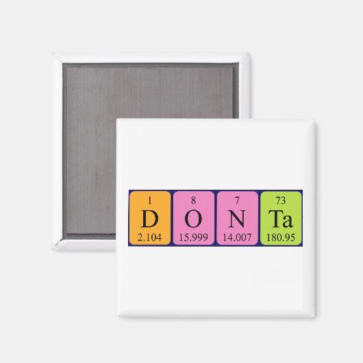 Donta periodiek table name magnet magneet (Voorkant / Achterkant)