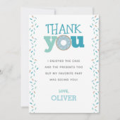 Donut 1e verjaardag bedankkaart kaart (Voorkant)