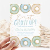 Donut 1e verjaardag Uitnodiging jongen Donut groei