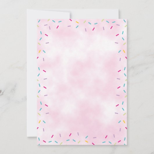 Donut 1e verjaardag van de uitnodiging van het mei (Achterkant)