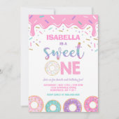 Donut 1er Anniversaire Invitation Donut Sweet One (Devant)
