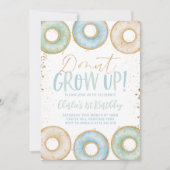 Donut 1er Anniversaire Invitation Garçon Donut Gra (Devant)