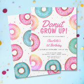 Donut 1er Anniversaire Invitation La fille de beig