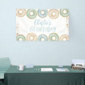 Donut 1st Birthday Party Banner Backdrop (Beurs)