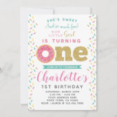 Donut 1st Birthday Uitnodiging (Voorkant)