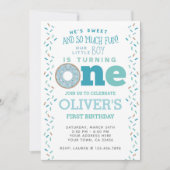 Donut 1st Birthday Uitnodiging (Voorkant)