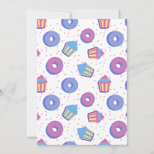 Donut 4 anniversaire invitation garçon (Dos)
