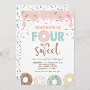 Donut 4 Ever Sweet Invitation Donut 4 Anniversaire