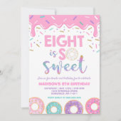 Donut 8 Anniversaire Le Invitation Donut Huit est  (Devant)