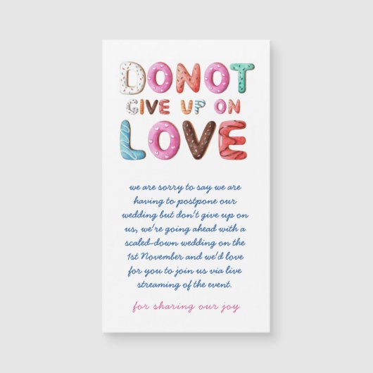 DONUT Abandon Amour Changement de date Plans Carte (Devant)