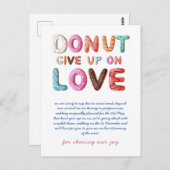 DONUT Abandon Amour Changement de date Plans Carte (Devant / Derrière)