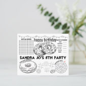 Donut activiteitsblad, donut placemats, donut colo (Staand voorkant)