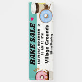 Donut and Coffee Bake Sale Spandoek (Verticaal)