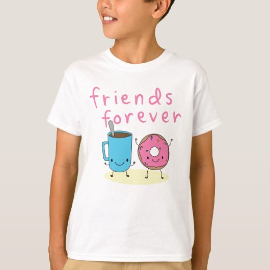 Donut and Coffee Best Friend T-shirt (Voorkant)