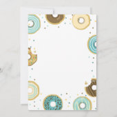 Donut and Diapers Sprinkle nodigen Boy Coed douche Kaart (Achterkant)