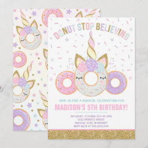 Donut and Unicorn nodiging niet meer te geloven Kaart