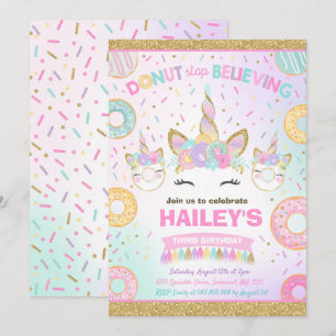 Donut and Unicorn nodiging niet meer te geloven Kaart