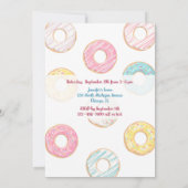 Donut Anniversaire Photo Invitation Sweet ONE (Dos)