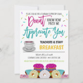Donut Appreciation Invitation Kaart (Voorkant)