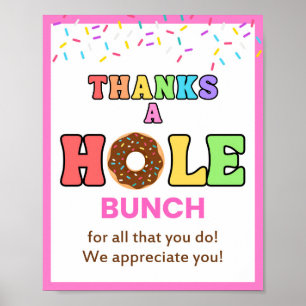 Donut, Appreciation Week Sign, Personeelswaarderin Poster