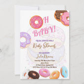 Donut Baby shower girl-uitnodiging Kaart (Voorkant)
