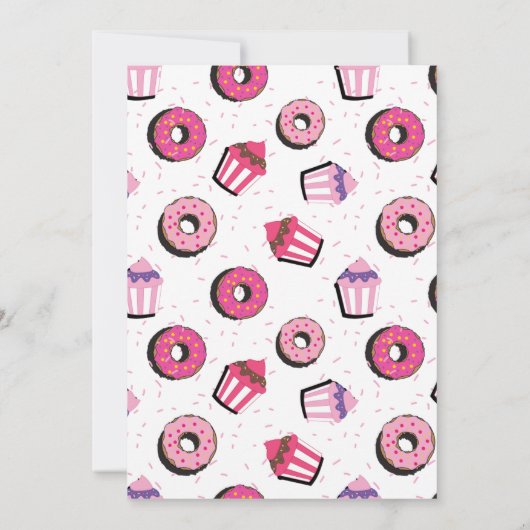 Donut Baby shower girl-uitnodiging Kaart (Achterkant)