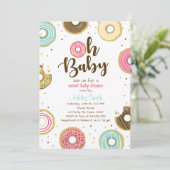 Donut Baby shower invitation Douche au fond (Debout devant)