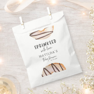 Donut baby shower natuurlijke beige schattig welko bedankzakje