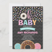 Donut Baby shower Uitnodiging Donut Sprinkle Showe (Voorkant)