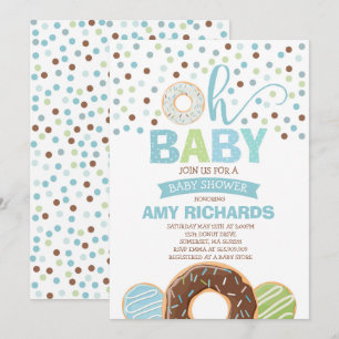 Donut Baby Shower Uitnodiging Donut Strooi Feest