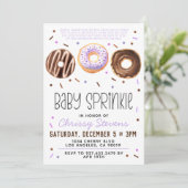 Donut Baby Sprinkle Baby shower Kaart (Staand voorkant)