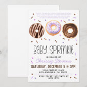 Donut Baby Sprinkle Baby shower Kaart (Voorkant / Achterkant)