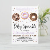 Donut Baby Sprinkle Baby shower Kaart (Staand voorkant)