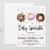 Donut Baby Sprinkle Baby shower Kaart (Voorkant / Achterkant)