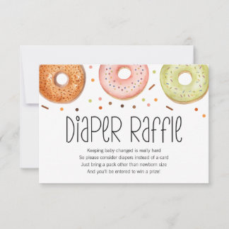 Donut Baby Sprinkle Diaper Raffle Kaart