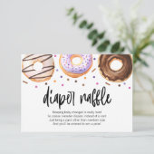 Donut Baby Sprinkle Diaper Raffle Kaart (Staand voorkant)