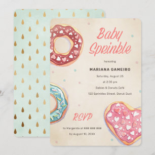 Donut Baby Sprinkle Gender Neutral Simple Modern Kaart