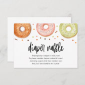 Donut Baby Sprinkle Luiers Raffle Kaart (Voorkant / Achterkant)