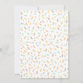 Donut Baby Sprinkle Uitnodiging Overgoten Met Lief (Achterkant)